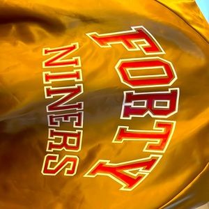 VINTAGE Locker Line San Francisco 49ers Gold/Red NFL Jacket M Made In USA 90s